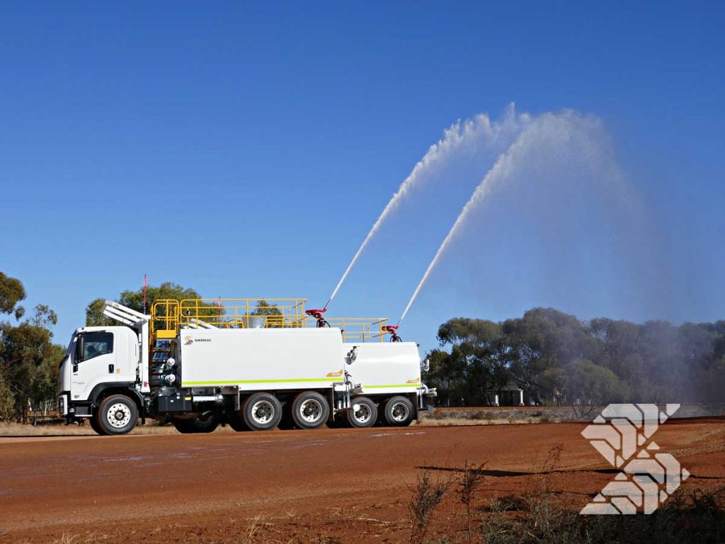 Shermac-Roadserve-Water-Carts-with-Cannon-in-action