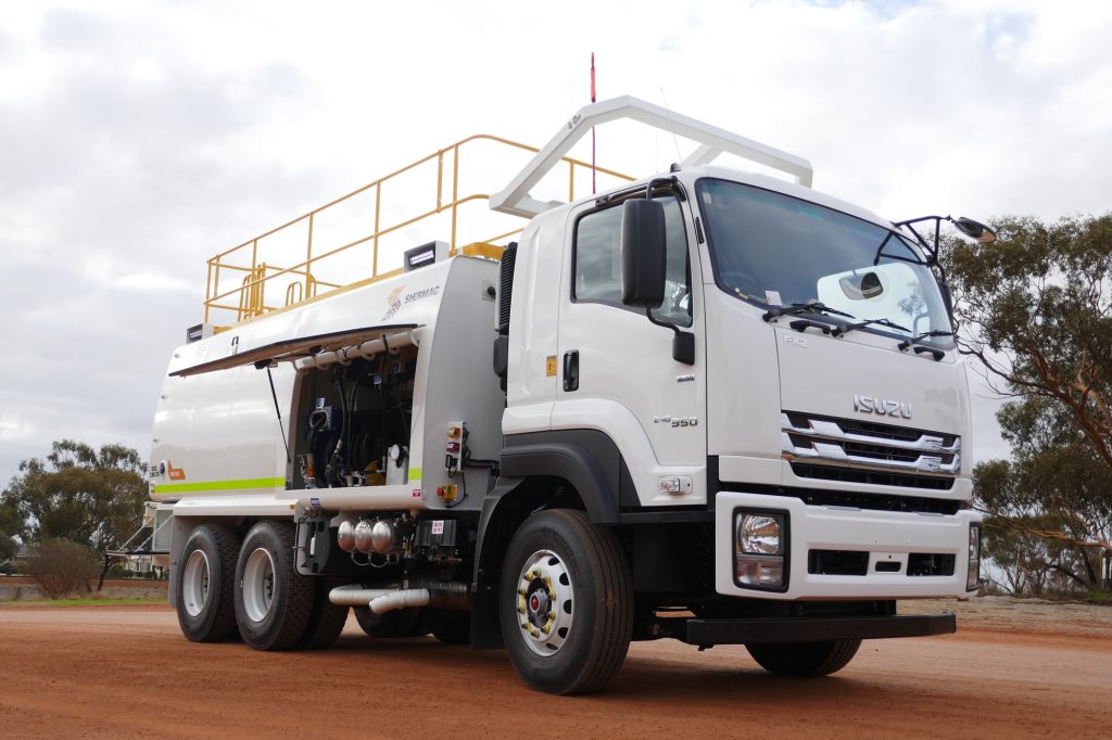 Shermac MS1500 mine-spec service truck with integrated fluid management and spill containment systems for mining and civil fleet servicing